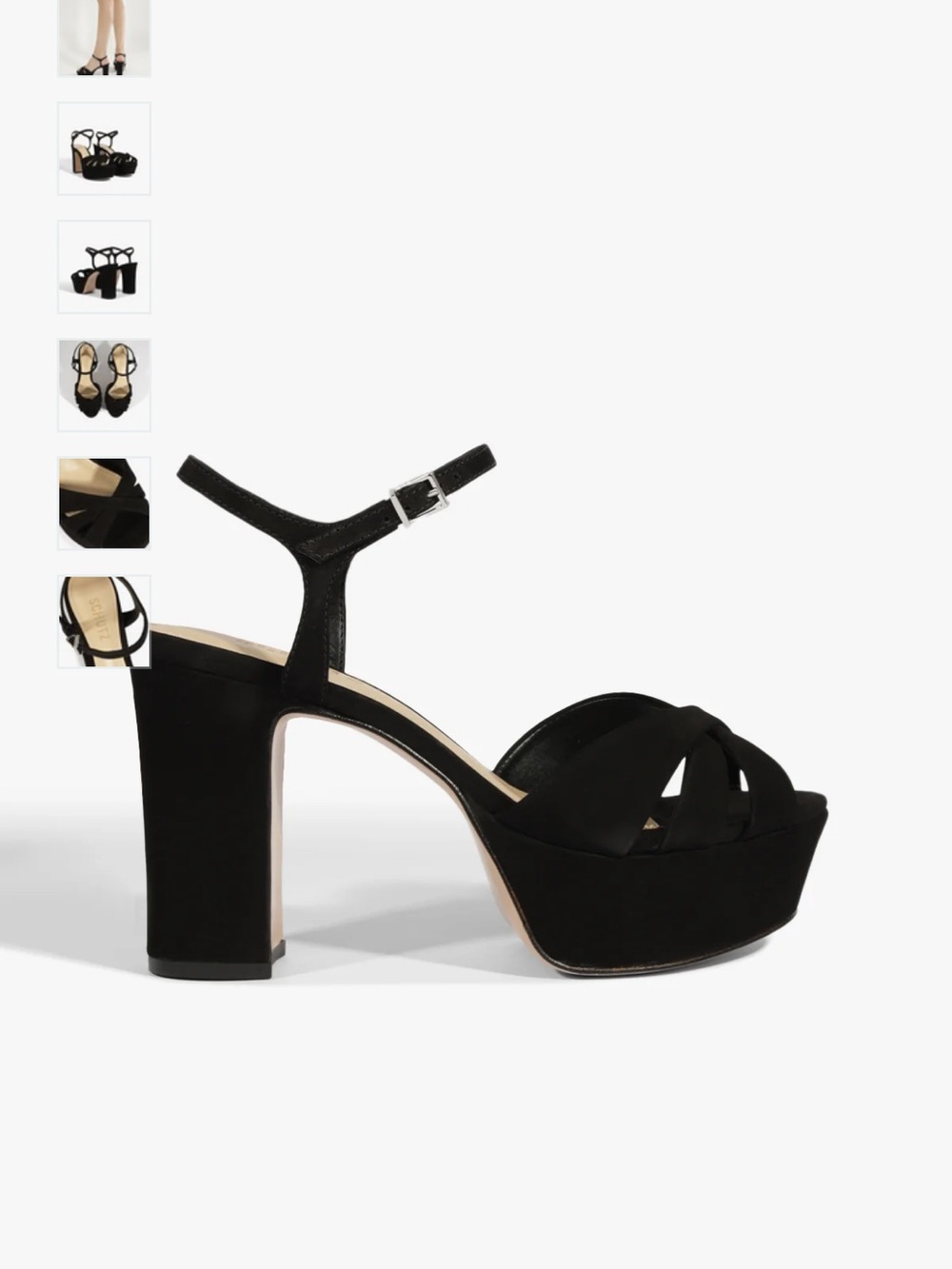 Schutz Keefa Black Platform Heels Size 9